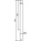 Dekorativ puller | st�lr�r � 89 mm | med kuglehoved | fastmonteret, til indst�bning i beton med jordanker, total l�ngde ca. 1300 mm | uden �je